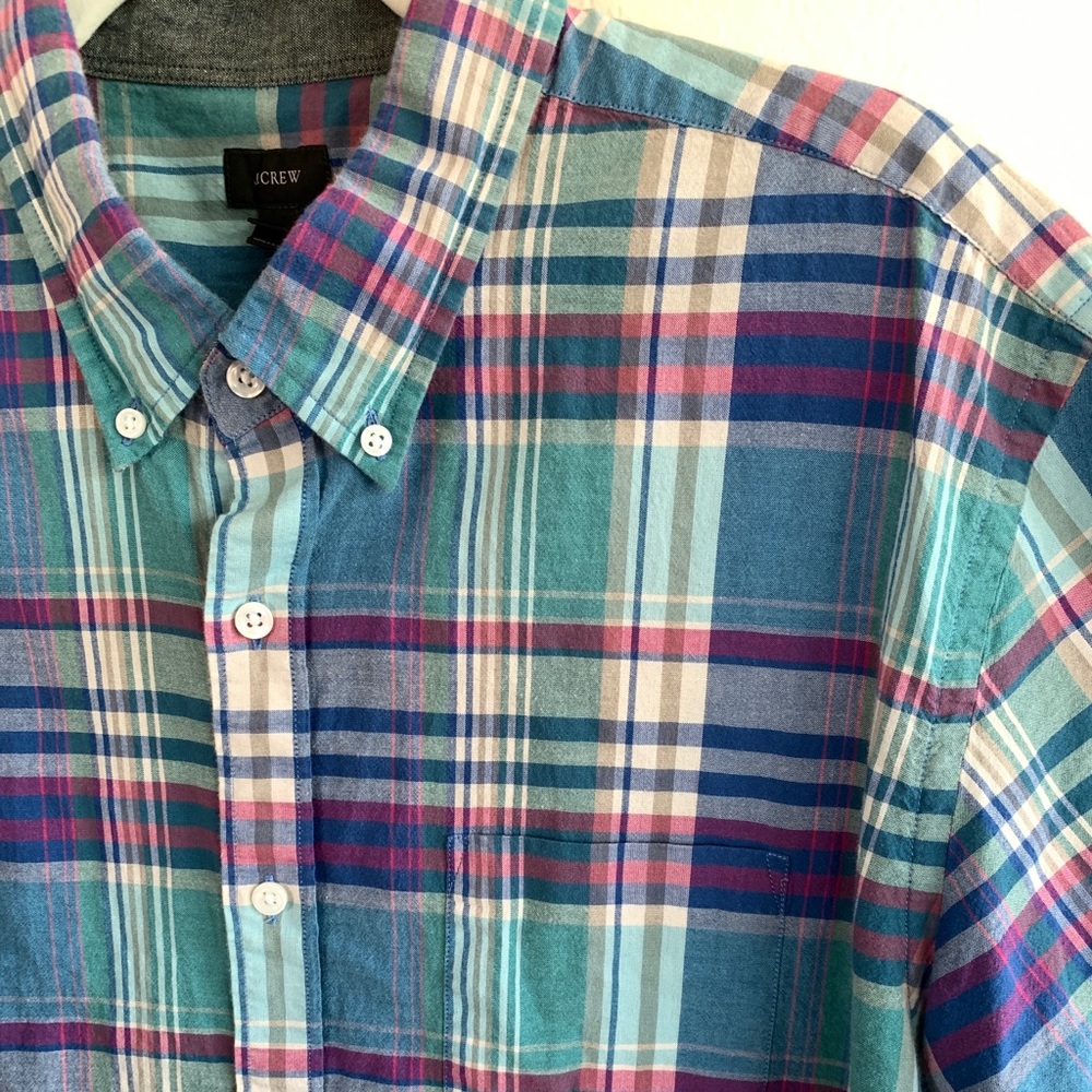 Summer Plaid J Crew Button Down